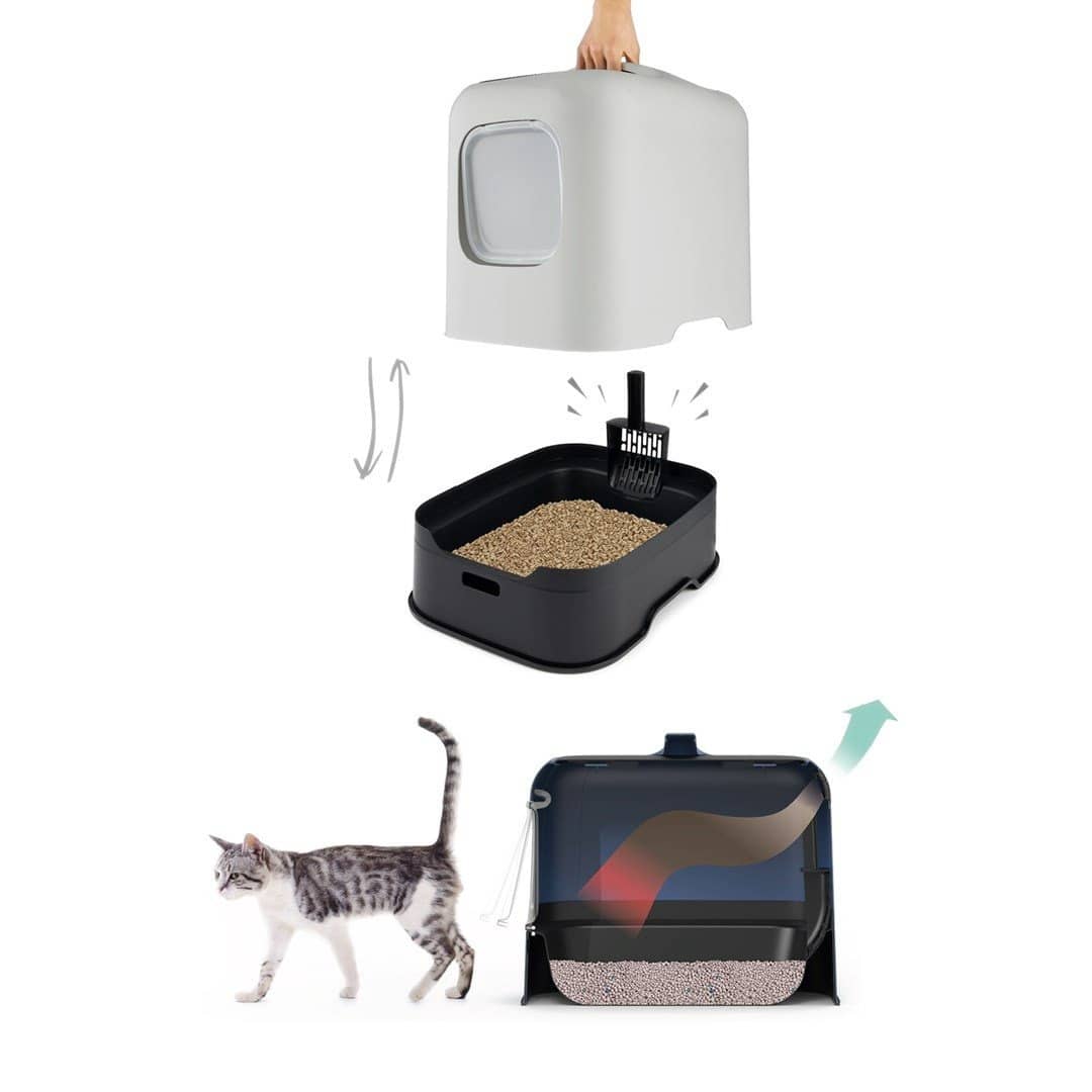 Gimcat Smart Olimpia slēgta kaķu tualete Pink 51x39,5x44 cm